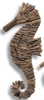 Large Coastal Driftwood Seahorse Wall Art Plaque