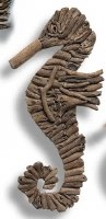 Medium Coastal Driftwood Seahorse Wall Art Plaque