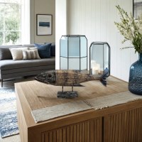 5" x 38" Large Big Eye Fish Coastal Mango Wood Statue