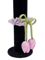 Purple Tulip Dangle Scrunchie