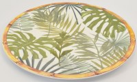 11" Round Palm Tree Melamine Dinner Plate