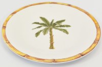 9" Round Palm Tree Melamine Salad Plate