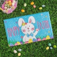 18' x 30" "Happy Easter" Easter Bunny Doormat