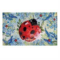 18" x 30" Ladybug and Florals Doormat