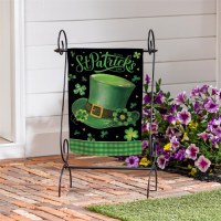 Mini St. Patrick's Day Green Leprechaun Hat Garden Flag
