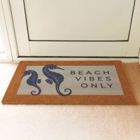 18" x 30" "Beach Vibes Only" Faux Coir Coastal Doormat