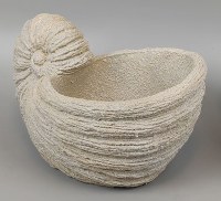 7" Beige Polyresin Nautilus Shell Pot