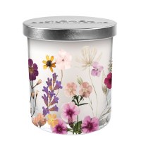 7.4 Oz Pressed Flowers Fragrance Glass Candle Jar