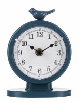 6" Dark Blue Sitting Blue Bird Desk Clock