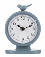6" Light Blue Sitting Blue Bird Desk Clock