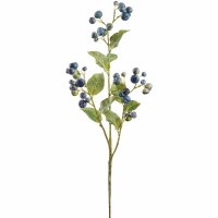 30" Faux Blue and Green Crabapple Spray