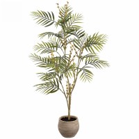 34" Faux Green Parlor Palm in Terracotta Pot