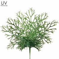 18" Faux UV Protected Green Staghorn Fern