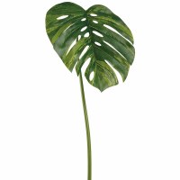 42" Faux Two-Toned Green Monstera Leaf