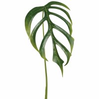 42" Faux Green Monstera Leaf