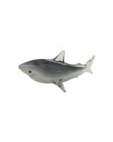 7" Grey Glass Shark Coastal Figurine