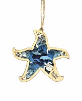 3.5" Sanibel Isalnd Blue Starfish Ornament