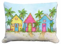 13" x 18" Beach Cottages Coastal Indoor/Outdoor Decorative Pillow