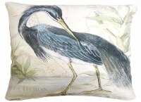 13" x 18" Great Heron 2 Coastal Indoor/Outdoor Decorative Pillow