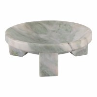 12" Round Green Marble Decorative Bowl