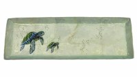 3" x 9" Green Turtle Capiz Tray