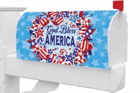 "God Bless America" Wreath Mailbox Cover