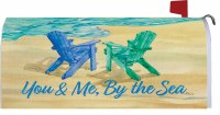 "You and Me..." Blue and Green Beach Chairs Mailbox Cover