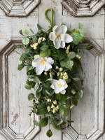 26" Faux White Magnolia Drop