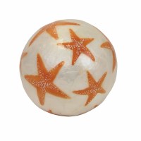 3.5" Orange Starfish Capiz Orb
