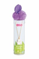 Easter Charm Necklace with Purple Pom-Pom Bunny by Mud Pie