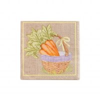 Pack of Twelve 5" Sq Carrots in Basket Beverage Napkins by Mud Pie
