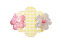 Set of Two Pink and White Flower Hair Clips by Mud Pie