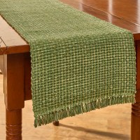 54" Loden Green Tweed Table Runner