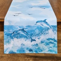 72" Blue Dolphins Table Runner