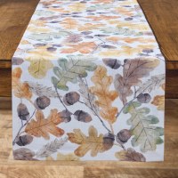 54" Fall Oak Leaves Table Runner