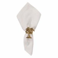 Gold Palm Metal Napkin Ring