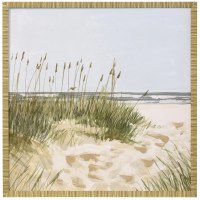 41" Sq Gentle Dunes Gel Textured Framed Coastal Print