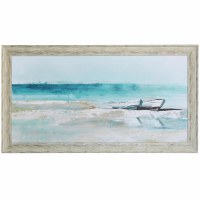 30" x 54" Two Beached Row Boats Gel Textured Framed Coastal Print