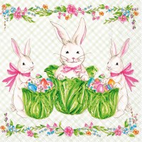 5" Sq Bunny Garden Beverage Napkins