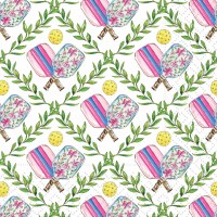 5" Sq Pickleball Grid Beverage Napkins