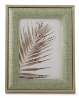 4" x 6" Green Linen and Gold Photo Frame