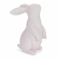 5.5" White Ear Up Polyresin Bunny