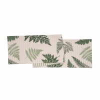 72" Green Fern Fronds Table Runner