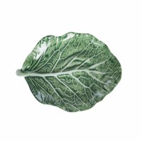 12" Green Cabbage Leaf Melamine Platter