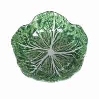 7" Green Cabbage Leaf Melamine Bowl