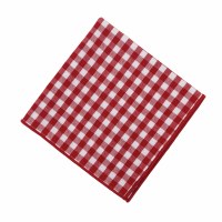 18" Red and Blue Gingham Fabric Napkin