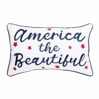 14" x 22" "America the Beautiful" Embroidered Decorative Pillow