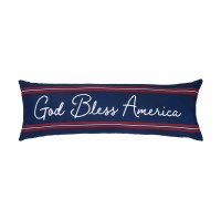 12" x 36" "God Bless America" Embroidered Decorative Pillow