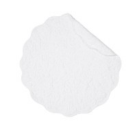 17" Round White Christiana Quilted Placemat