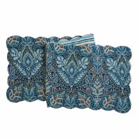 51" Bailey Blue Quilted Table Runner